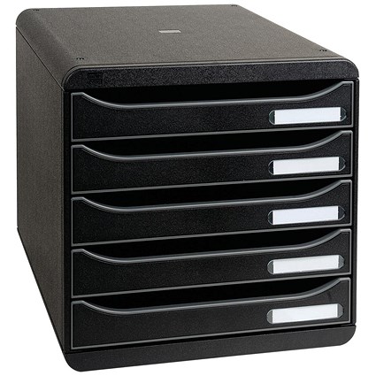 Exacompta Big Box Plus 5 Drawer Set, Black