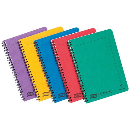 Europa Wirebound Notebook, A5, Ruled & Perforated, 120 Pages, Assorted Colours, Pack of 10 Europa Wirebound Notebook, A5, Ruled & Perforated, 120 Pages, Assorted Colours, Pack of 10