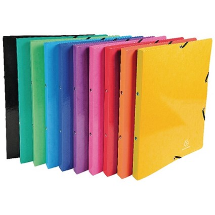 Iderama Elasticated Ring Binder / A4 / 15mm Capacity / Assorted / Pack of 10