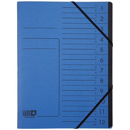 Exacompta Clean Safe Multipart File 12 Parts 57122E