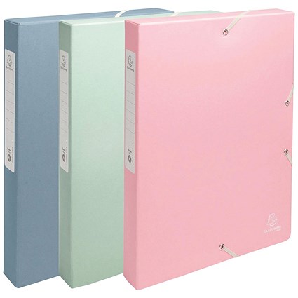 Exacompta Autentik Filing Box 40mm Spine A4 Assorted