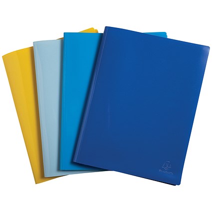 Exacompta Bee Blue Recycled A4 Display Book, 30 Pockets, Assorted, Pack of 12