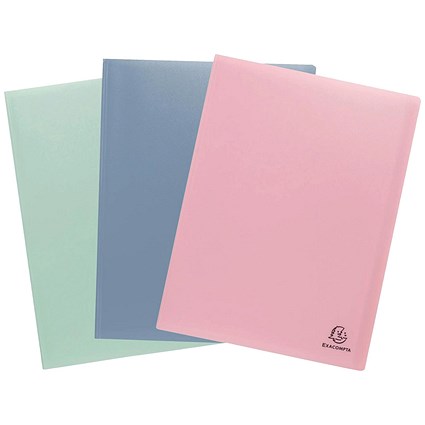 Exacompta Autentik Display Book 20 Pocket PP A4 Assorted