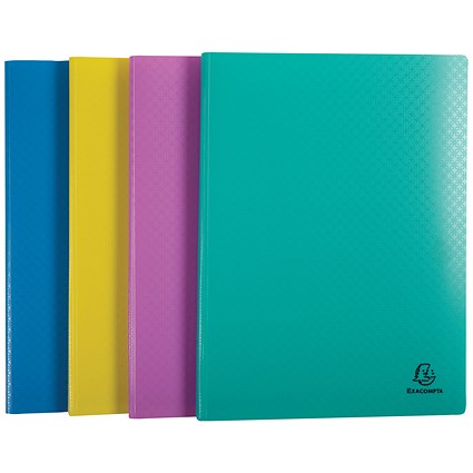 Exacompta A4 Forever Young Display Book, 20 Pockets, Assorted, Pack of 4