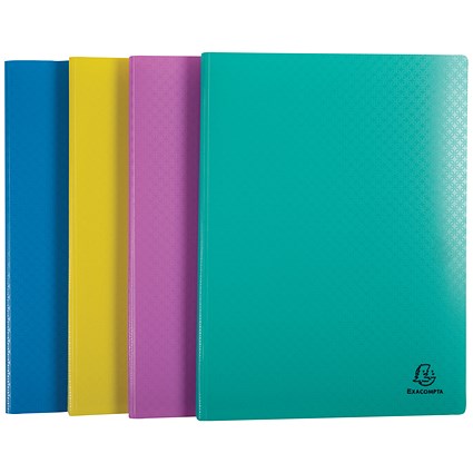 Exacompta A4 Forever Young Display Book, 40 Pockets, Assorted, Pack of 4