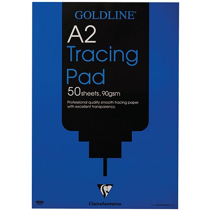 Clairefontaine Goldline Professional Tracing Pad, A2, 90gsm, 50 Sheets