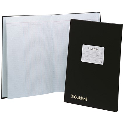 Guildhall Attendance Register, 298x203mm, 24 Openings, 96 Pages, Black