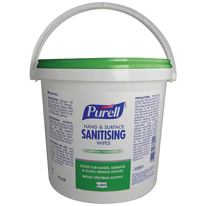 Purell Hand and Surface Sanitising Wipes (Pack of 225)