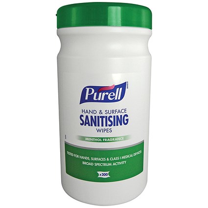 Purell Hand and Surface Sanitising Wipes (Pack of 200)