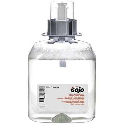Gojo FMX Mild Antimicrobial Foam Hand Wash Cartridge, 1.25 Litres, Pack of 3
