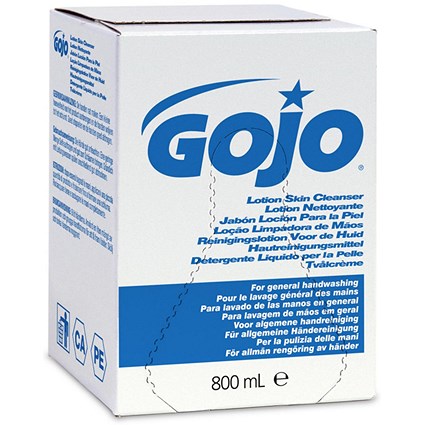 GoJo Lotion Soap Bag In Box, 800ml, Pack of 6