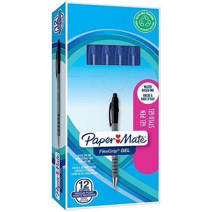 Paper Mate FlexGrip Gel Pens Blue (Pack of 12)