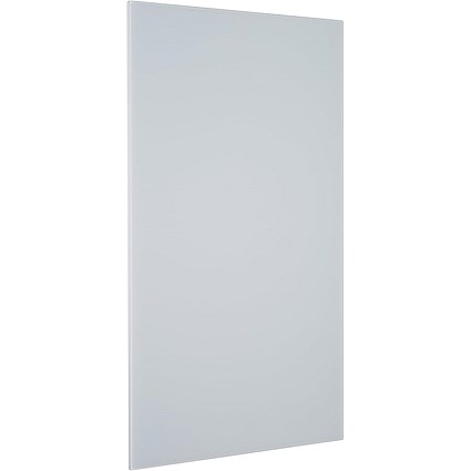 Bi-Office Glass Magnetic Memo Tile, White Glass Surface, Frameless, 780x480mm