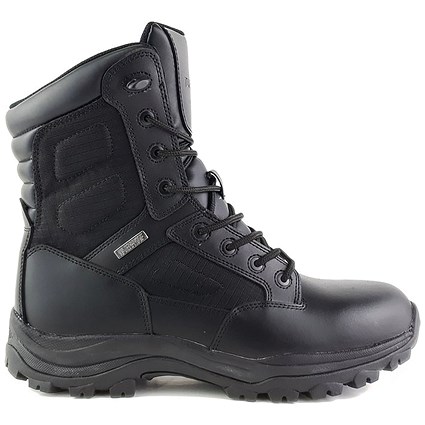 Tuffking Bishop Tactical Non-Safety Leather Boots, 8 Inch Zip, Black, 12