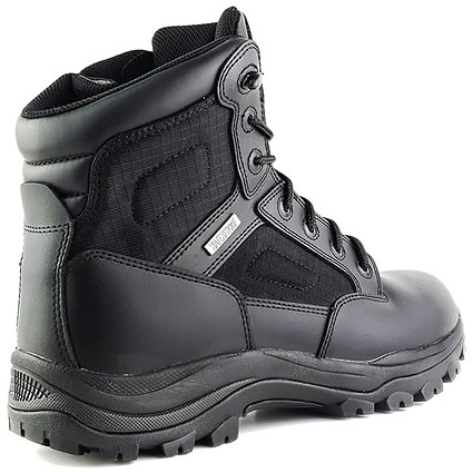 Tuffking Raid Tactical Non-Safety Leather Boots, 6 Inch Side Zip, Black, 12