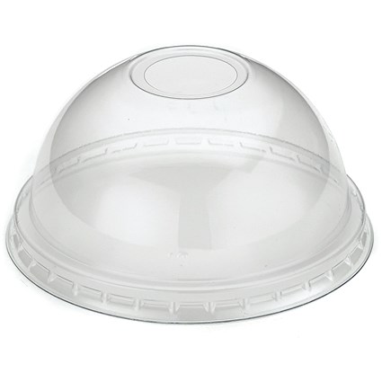 Go-Chill Recyclable PET Domed Lid with Hole, 255ml, Clear, Pack of 1000