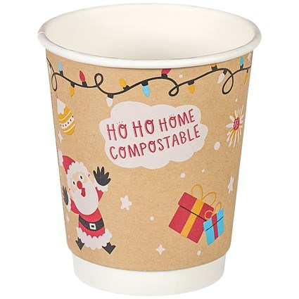 Go-Pak Double Wall Christmas Icons Hot Cup 227ml Pack of 500