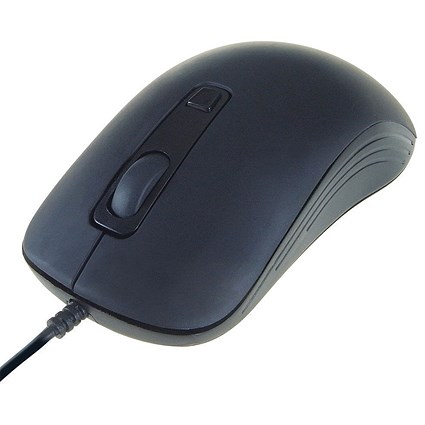 Computer Gear 4 Button Anti-Bacterial Mouse, Wired, Black