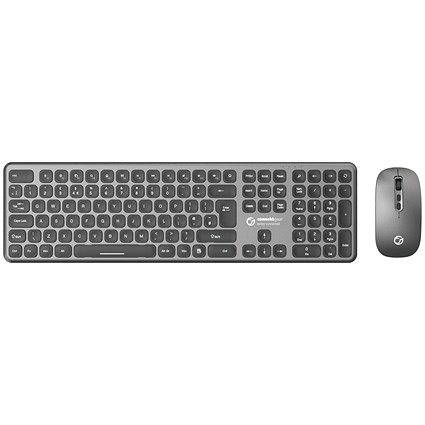 Connekt Gear KB235 Keyboard and 3 Button Optical Mouse, Wireless, Black