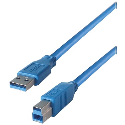 Connekt Gear USB A to USB B Printer Cable, 2m Lead, Blue
