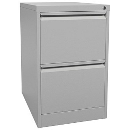 Graviti Foolscap Filing Cabinet, 2-Drawer, Goose Grey