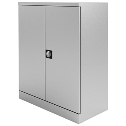 Graviti Plus Steel Stationery Cupboard, 1000mm High, Grey