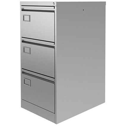 Graviti Plus Foolscap Filing Cabinet, 3-Drawer, Grey