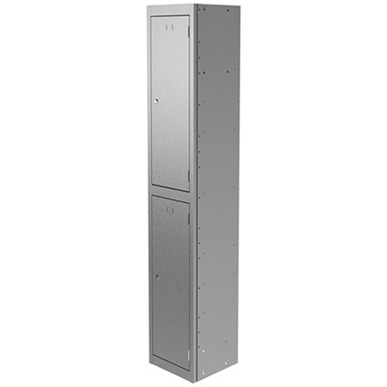 Graviti Plus 2 Door Steel Locker, Depth 450mm, Grey
