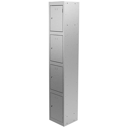 Graviti Plus 4 Door Steel Locker, Depth 450mm, Grey