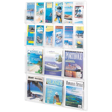Safco 18 Pocket Deluxe Combination Magazine and Pamphlet Rack