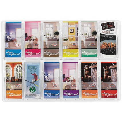 Safco 12 Pocket Deluxe Pamphlet Literature Rack