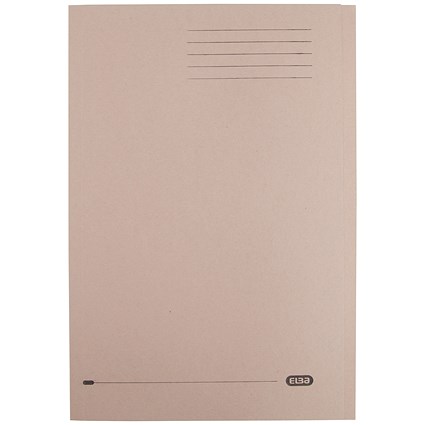 Elba A4 Square Cut Folders, 180gsm, Buff, Pack of 100