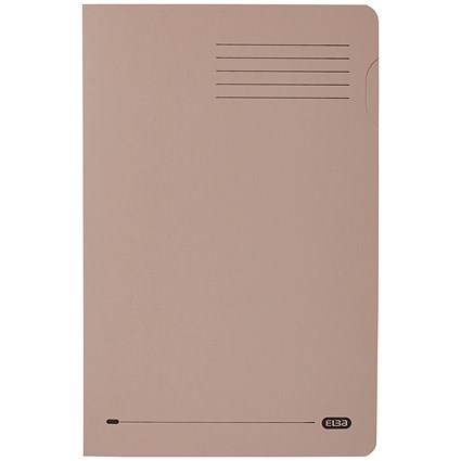 Elba Square Cut Folders, 290gsm, Foolscap, Buff, Pack of 100
