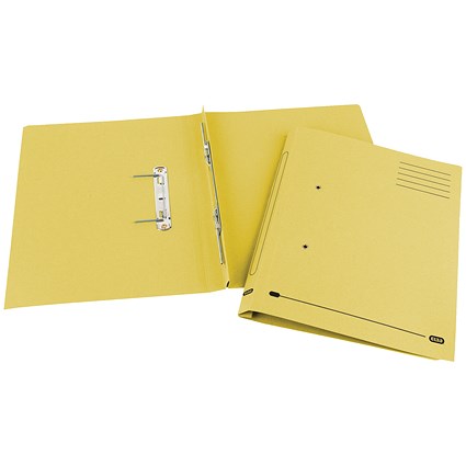 Elba Spirosort Transfer Files, 285gsm, Foolscap, Yellow, Pack of 25