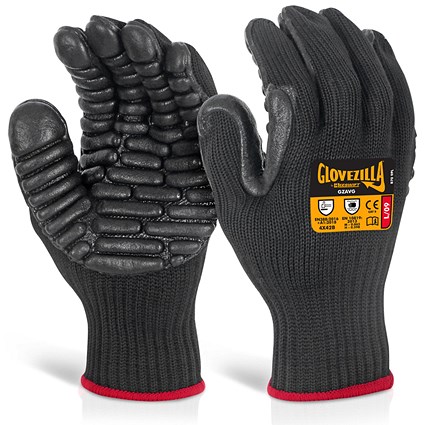 Glovezilla Anti-Vibration Gloves, Black, XL Glovezilla Anti-Vibration Gloves, Black, XL