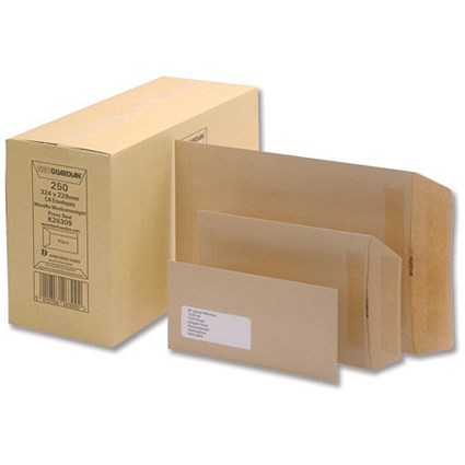 New Guardian Envelopes Mediumweight Pocket Press Seal 90gsm Manilla 381x254mm [Pack 250]
