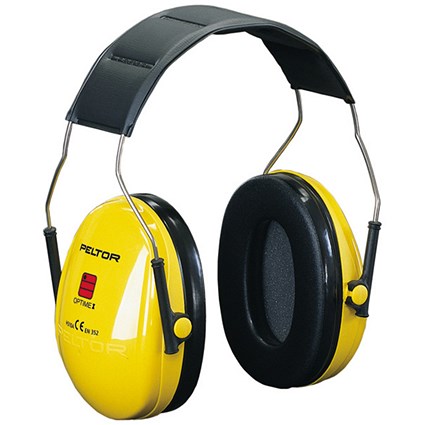 3M Peltor Optime I Headband Ear Defenders, Yellow