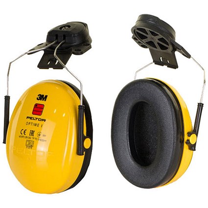 3M Peltor Optime I Helmet Attachment Ear Defenders, Yellow 3M Peltor Optime I Helmet Attachment Ear Defenders, Yellow