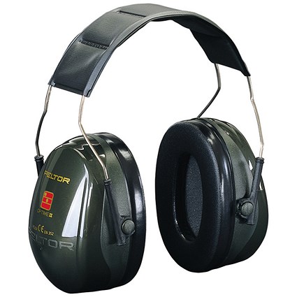 3M Peltor Optime II Headband Ear Defenders, Green 3M Peltor Optime II Headband Ear Defenders, Green