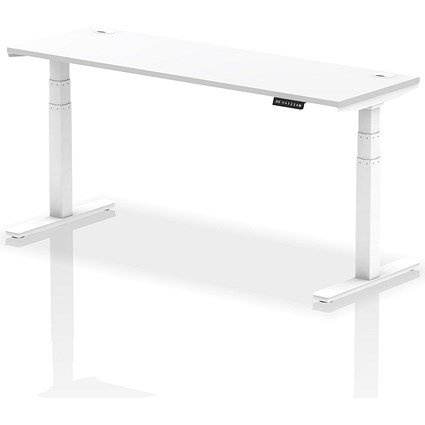 Air 1800mm Slim Rectangular Height-Adjustable Desk, White Leg, White Air 1800mm Slim Rectangular Height-Adjustable Desk, White Leg, White
