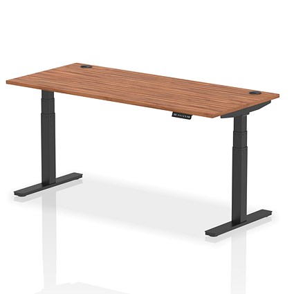 Air 1800mm Rectangular Height-Adjustable Desk, Black Leg, Walnut Air 1800mm Rectangular Height-Adjustable Desk, Black Leg, Walnut