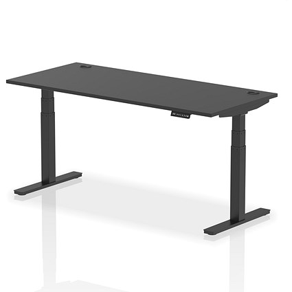 Air 1800mm Rectangular Height Adjustable Desk, Black Leg, Black Air 1800mm Rectangular Height Adjustable Desk, Black Leg, Black