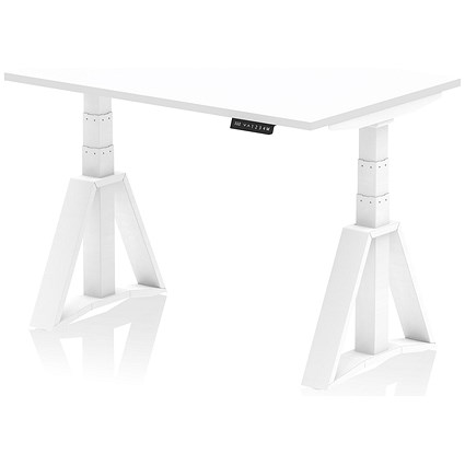 Air 1200mm Height Adjustable Desk, White Leg with Piste Foot, White Air 1200mm Height Adjustable Desk, White Leg with Piste Foot, White