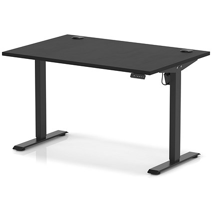 Air Lite 1200mm Height Adjustable Office Desk, Black Leg, Black