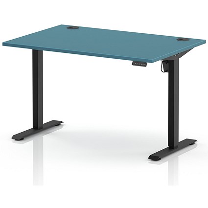 Air Lite 1200mm Height Adjustable Desk, Black Leg, Dark Teal