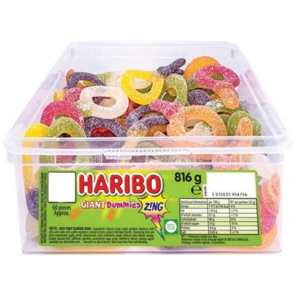 Haribo Giant Dummies Zing Sweets Tub 13444 | Paperstone
