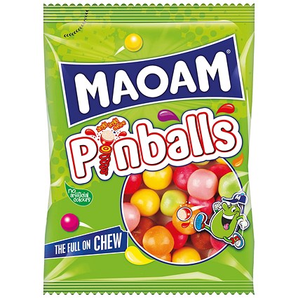 Maoam Pinballs Share Size Bag 160g (Pack of 12)