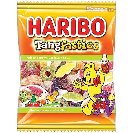 Haribo Tangfastics Sweets Bag, 160g, Pack of 12
