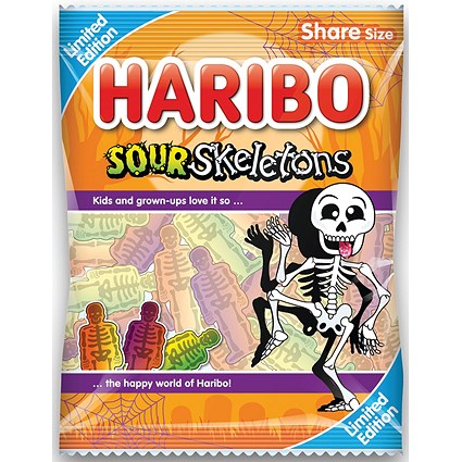 Haribo Halloween Sour Skeletons Bag, 160g