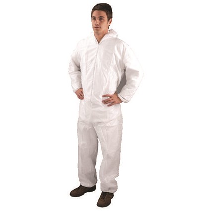 Large White Non-Woven Coverall DC03
